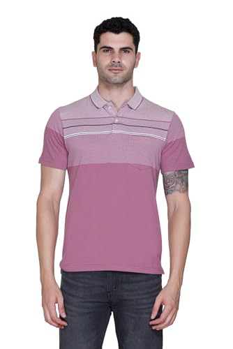 Image of SANE ORIGINALS T-Shirt for Men with Pocket || Textured Striped Polo for Men