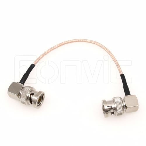 Eonvic 75 Ohm BNC Male Right Angle RG179 Coax Cable for BMCC BMPC Hyperdeck Cameras(15cm,1pcs) - Image 3