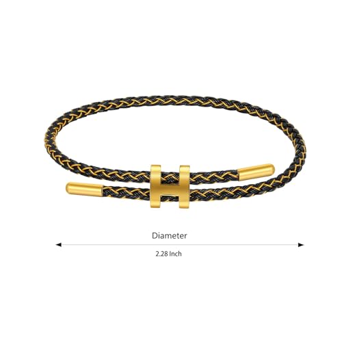 Image of AIMADE Bracelets for Women Adjustable Charm Bracelet, 18k Gold-plated Buckle Design Titanium Steel Wire Rope Women's Gift Jewelry