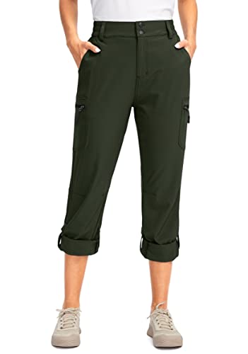 G Gradual Women's Hiking Pants With Zipper Pockets Convertible Lightweight Quick Dry Stretch Cargo Camping Pants(Olive, Xxl) #TOP1