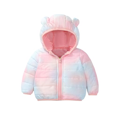 Toddler Winter Coat for Girls Bear Ears Thermal Cartoon Graphic Kids Puffer Jacket Baby Boys Fall Zip Up Jackets