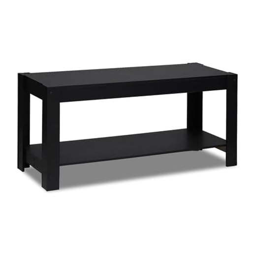 Furinno Parsons Mesas de café, Madera, Negro, Talla única