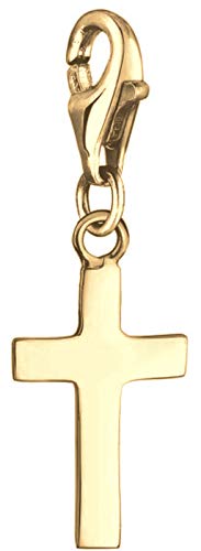 Cruz de plata ley 925 con cristal Nenalina para pulsera de alta joyería