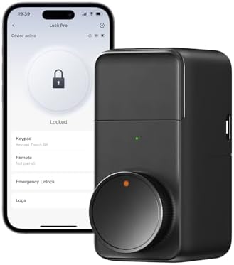 SwitchBot Smart Lock Pro, Keyless Entry Door Lock, Smart Door Lock Front Door, Electronic Smart Deadbolt, Fits Your Existing Deadbolt in Minutes, Add SwitchBot Hub2 to Support Matter, Alexa and Google