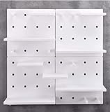 lochwandregal schwarz Patentierter Selbstklebender Kleber - stärker als übliche selbstklebende -Kleber und Saugnäpfe. Ohne Bohren, regale für die wand. Keine oberflächenschäden