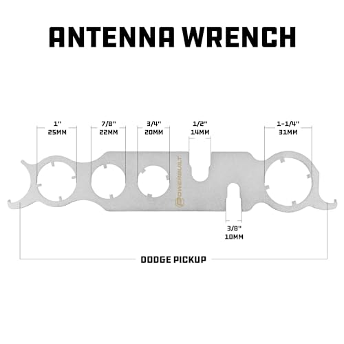 Powerbuilt 2-in-1 Antenna Wrench – Multi-Size Antenna Bezel Nut & Mast Removal Tool for Cars, Fits Most Domestic Autos & Import Vehicles – 6 Size Options for Easy, Damage-Free Removal - 643155GCT by Powerbuilt - Image 2
