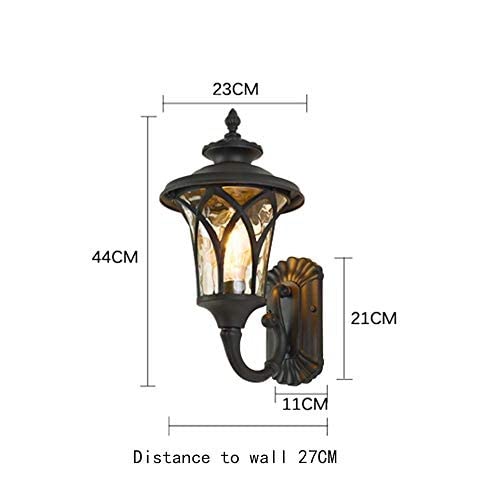 Applique murale aluminium noir vintage E27 retro pour jardin