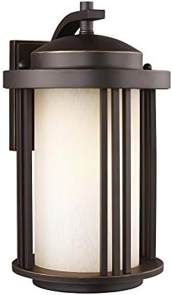 Generation Lighting 8747901DEN3-71 Transitional One Light Outdoor Wall Lantern from Seagull - Crowell Collection in Bronze/Dark Finish,