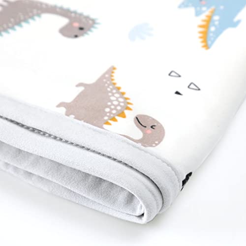 Image of GRSSDER Baby Blankets Super Soft Jersey Knit Swaddle Blanket for Baby Girls and Boys, Double Layer Receiving Blankets 34 x 44 Inches Extra Large for Baby Swaddling, Happy Dinosaur