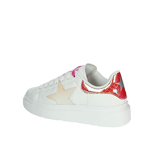 SHOP ART Sneakers Bassa con Suola a Zeppa Bianco