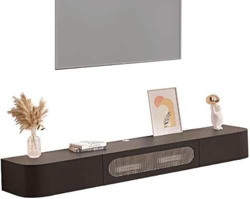 Tufduzo �Ǌ|�� �e���r��t���[�e�B���O�e���r�{�[�h���[�{�[�h �e���r���b�N TV�� ���E�{�[�h �e���r�䂨����� (220cm,Black-Glass door)