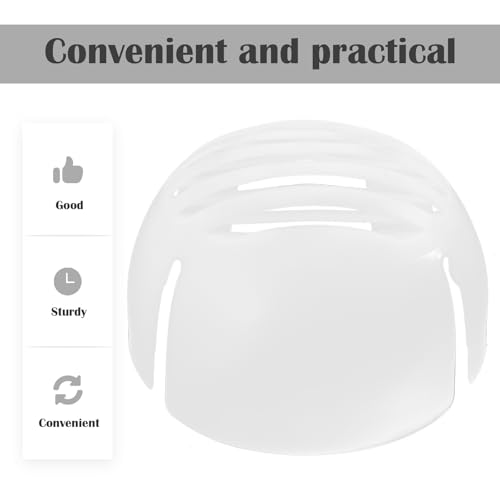 Casco de seguridad blanco ABS ligero con salida para cabello largo 3