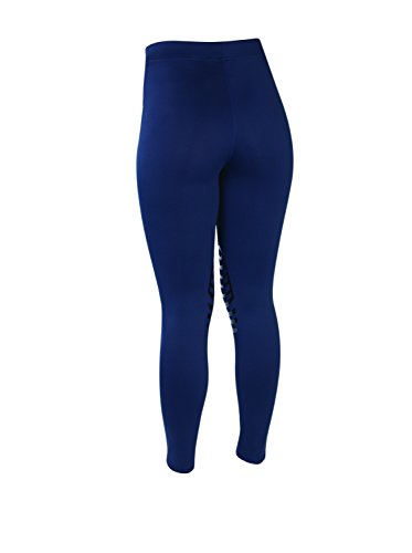 Saxon. Essential Children\'s Riding Tights, Horseback Riding Performance Pants | Navy, 8 - Thumbnail 2
