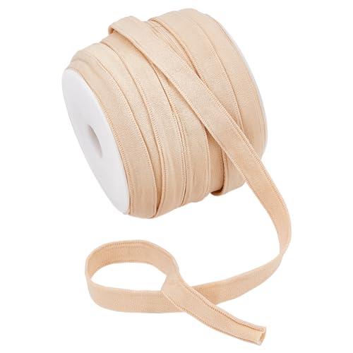BENECREAT 27.34 Yards X 0.5 Inch Boning Cover Sewing Bone Casing, Wheat Underwire Replacement Bra Cover for Corsets, Lingerie，Hats, Bridal Gowns, Evening Gowns