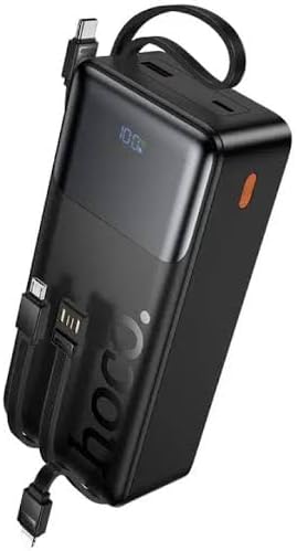 J156B 30000mAh 22.5W Fast Charging Power Bank with 4 Built-In Cables
