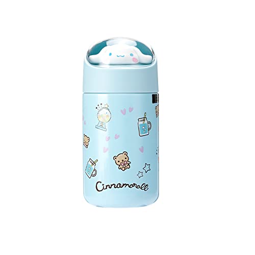 Kawaii Water Bottle Girls Cute Vacuum Bottle Insulated Stainless Steel Thermos Lovely Travel Water Bottle For Kids (Blue) #TOP23