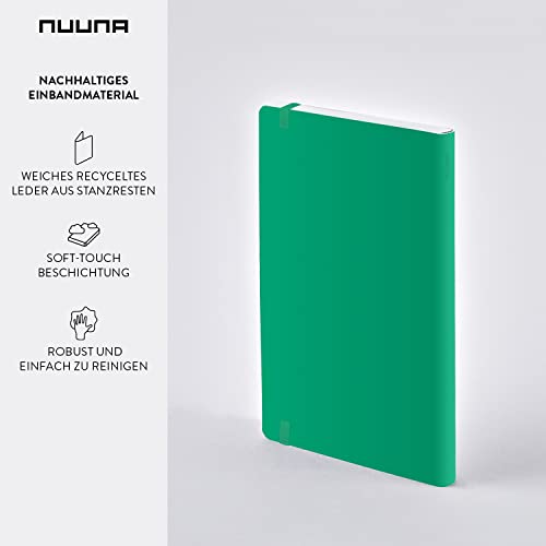 Carnet de notes A5 points 3.5mm nuuna vert émeraude en papier de qualité 120g