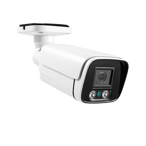 REVODATA HD 5MP PoE Cámara IP, Interior/Exterior IP65 Impermeable 3.6mm Lente Cámara de Seguridad, 15m IR Visión Nocturna P2P Vista Remota Cámara CCTV,Detección de Movimiento (I6036-P-HS-S)