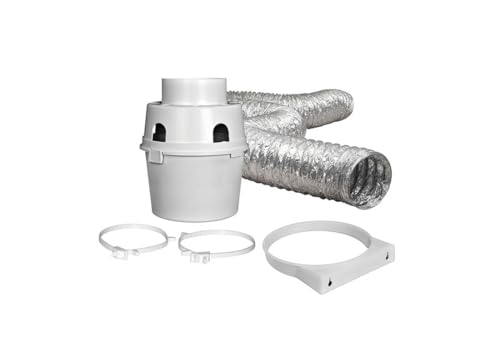 Dundas Jafine TDIDVKZW Indoor Dryer Vent Kit with 4" x 5' Duct