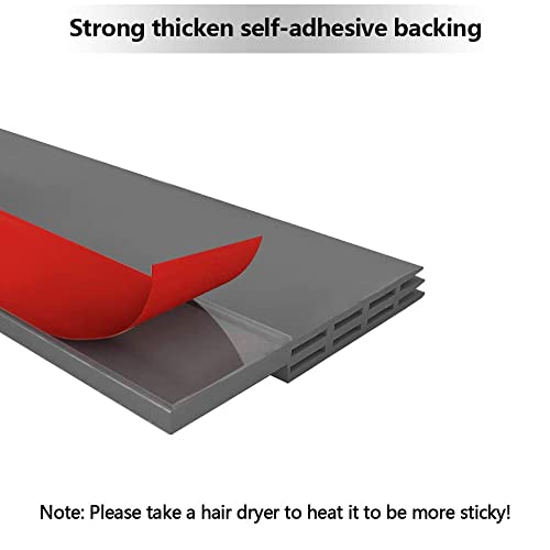 2Pack Door Draft Stopper, Strong Adhesive Door Sweep For Exterior And Interior Doors, Dustproof And Soundproof, 2" W X 39" L (Grey) #TOP1