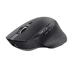 Trust Ozaa+ Multidevice Wireless Mouse Bluetooth + 2.4GHz, Programmable Silent Mouse, Side Scroll Wheel, 60% Recycled Plastics, Rechargeable Bluetooth Mouse for Laptop PC Computer Mac - Black