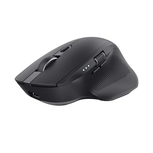 Trust Ozaa+ Souris sans Fil Bluetooth + 2.4GHz, Souris Silencieuse Multi-appareils, Molette Latérale, 60% de Plastiques Recyclés, Souris Bluetooth Rechargeable PC Ordinateur Portable Mac, Noir