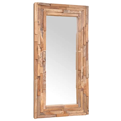 Vintage Decorative Wall Mirror,Hanging Mirrors For Bedroom Living-Room Dresser Decor,Decorative Mirror Teak 47.2"X23.6" Rectangular #TOP5