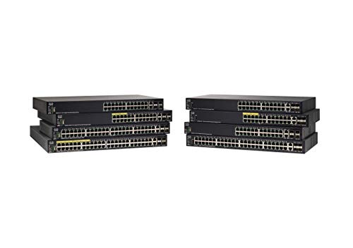 Cisco SG550X-48P Stackable Managed Switch with with 48 Gigabit Ethernet (GbE) Ports, 382W PoE, 2 x 10G Combo, 2 x SFP+, L3 Dyamic Routing, Limited Lifetime Protection (SG550X-48P-K9-NA)