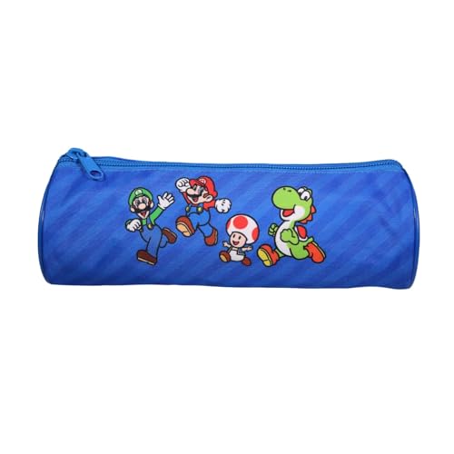 Bagtrotter 1 Estuche Redondo Super Mario Tamaño 22 x 8 cm, Azul, Contemporáneo