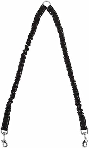 STGOOD No Tangle Pet Leash Double Dog Leash Coupler Walker Training Leash for Small Medium Dog - Two Dogs Leash Splitter Dog Trainer Leash (Black)