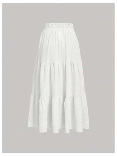 GORGLITTER Women's Flowy Maxi Skirts Boho Ruffle Tiered Long Skirt Y2k Going Out Outfits2