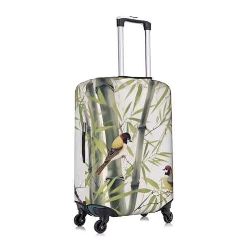 Bird Pattern Printed Luggage Cover Elastic, Washable, Universal Fit 18-32 Inch Travel Suitcase Cover Easy To Identify3