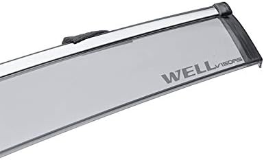 WellVisors Window Visors Wind Deflectors Compatible with Subaru Forester 2019-2024 with Chrome Trim Rain Guards 3-847SU017