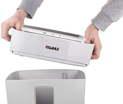 Dahle PaperSAFE 120 Paper Shredder (8 Sheets, Oil-Free, Jam Protection, Cross-Cut, for Home-Office) Grey
