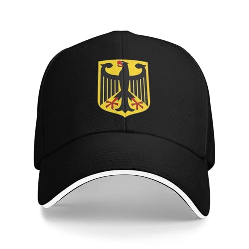 Baseball pour Homme Et Femme Allemagne Drapeau National Casquette De Baseball Casquette De Baseballs Polyester De Sport Décontractée Style Polo Classique
