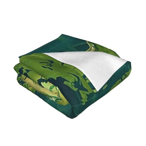 Couverture flanelle légère toutes saisons plaid canapé vert - 3