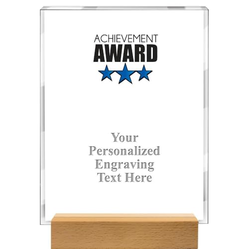 Crown Awards Personalized 9" Showcase Acrylic, Color Printed Achievement Showcase Acrylic Award Prime