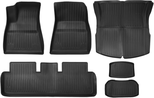 Big RED Floor Mats for Tesla Model 3 5-Seat,Fit for 2023-2025, All...