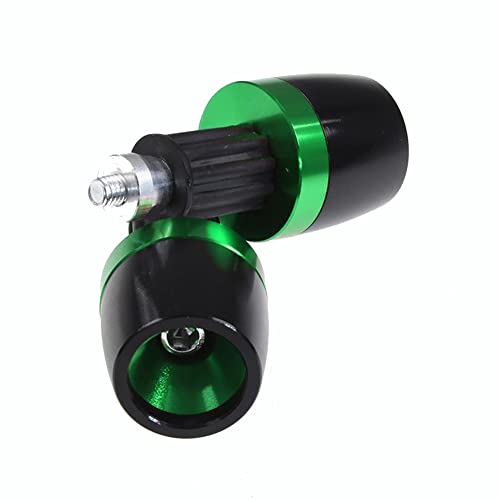 2 pièces Embout de guidon de moto, MoreChioce universel embouts de guidon de moto en alliage d'aluminium pour véhicule électrique de moto,Vert