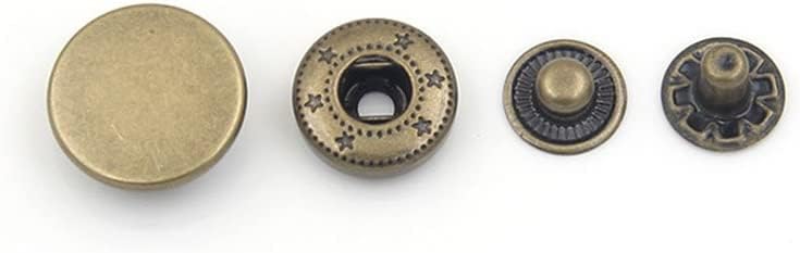 Snap Fasteners,Snaps for fabricSnap Fastener Kit,DIY Snap Button, DIY10sets/Pack Metal Press Studs Sewing Button Snap Fasteners 12mm (Color : Type 1)