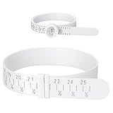 Hipzeepo Medidor de Dedos para Pulseras, Medidor de Muñeca, 2 Medidores de Anillos, Herramientas para Medir Anillos