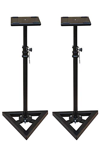 Image of Studio Monitor Stands /Adjustable Floor Speaker Stand with Locking Safety Pin (Pack of 2 Stands)