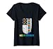 Damen Kiss My Aspergers Flagge Amerikanische Flagge Regenbogen T-Shirt mit V-Ausschnitt