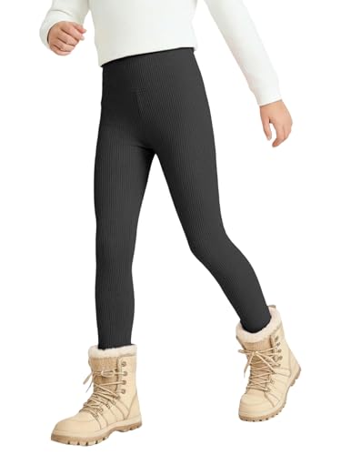 Leggings doublés en polaire pour filles contre le froid, pantalon épais extensible enfants