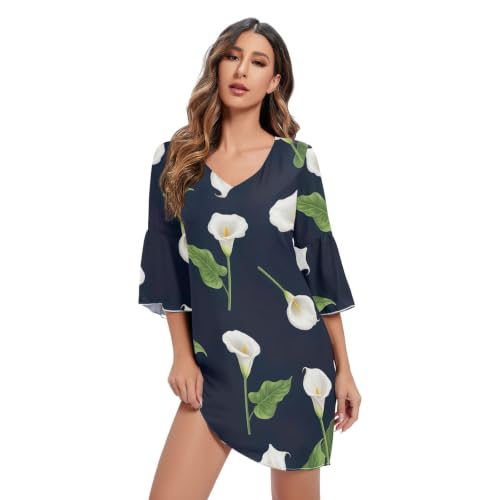 Robe courte en mousseline légère contre la chaleur de l'été