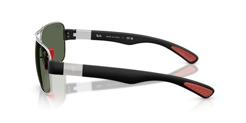 Ray-Ban RB3763M Sunglasses, Silver/Dark Green, 64 mm - image 3
