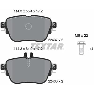 Textar Rear Brake Pads Merc E Class 16 >