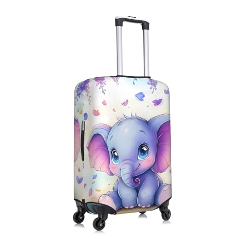 Lavender Elephant Luggage Cover for Suitcase Cute Animal Elastic Suitcase Cover Protector Luggage Sleeve Anti Scratch Dust Fits 18-21 Inch3