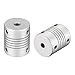 Tool parts 6mm To 5mm Aluminum Alloy Shaft Coupling Flexible Coupler L30xD25 Silver 2Pcs
