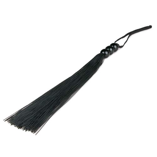 Zwarte siliconen zweep| Bondage | Speeltjes | Pinwheel | BDSM | SM | Meesteres | Sado | Dildo | Vibrator | Penis… - Afbeelding 5